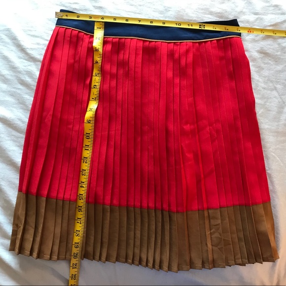 Land’s End Gatsby colorblock pleated skirt - Picture 2 of 3